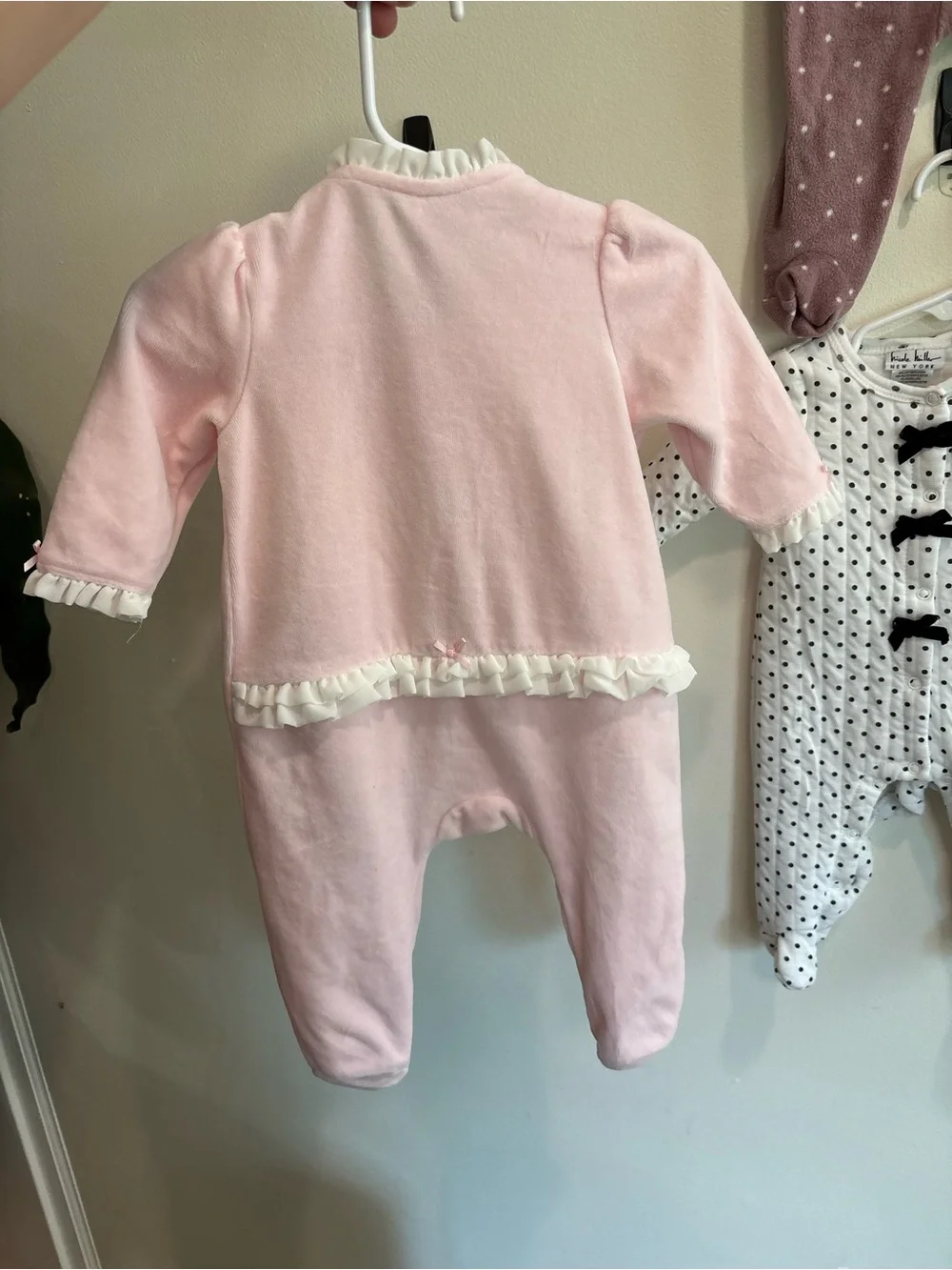 3-6. Month girl pajama set One-Piece Footed Sleepers floral